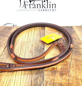 Edgewood Edgewood Fancy Stitched Brown Rubber Reins 1/2" Pony