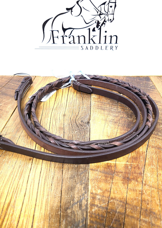 Pessoa Pro Plain Laced Reins Dark Brown Horse