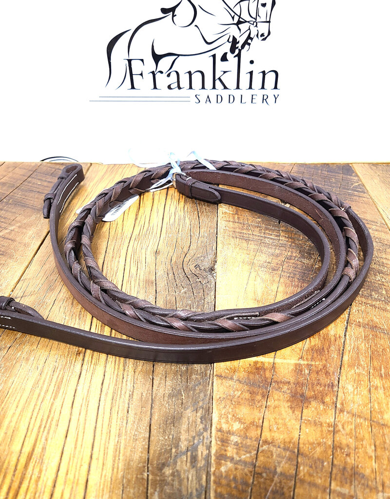 Pessoa Pro Plain Laced Reins Dark Brown Horse