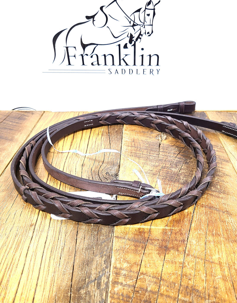 Pessoa Pro Plain Laced Reins Dark Brown Horse
