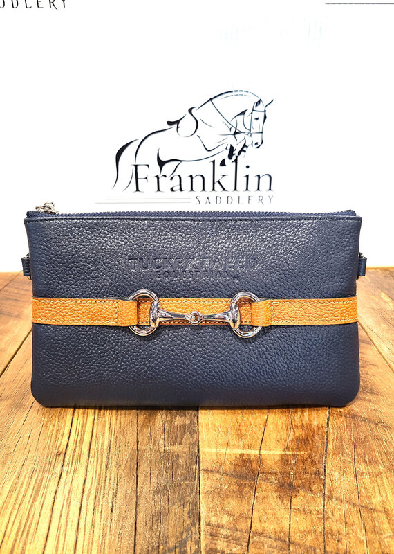 Tucker Tweed Equestrian Tucker Tweed Wellington Wristlet Navy/Chestnut