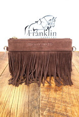 Tucker Tweed Equestrian Tucker Tweed Wellington Wristlet Dark Chocolate Fringe
