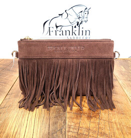 Tucker Tweed Equestrian Tucker Tweed Wellington Wristlet Dark Chocolate Fringe