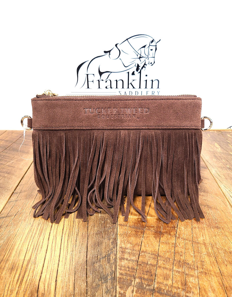 Tucker Tweed Equestrian Tucker Tweed Wellington Wristlet Dark Chocolate Fringe