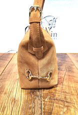 Tucker Tweed Equestrian Tucker Tweed Bethany Bit Bag Milk Chocolate Suede