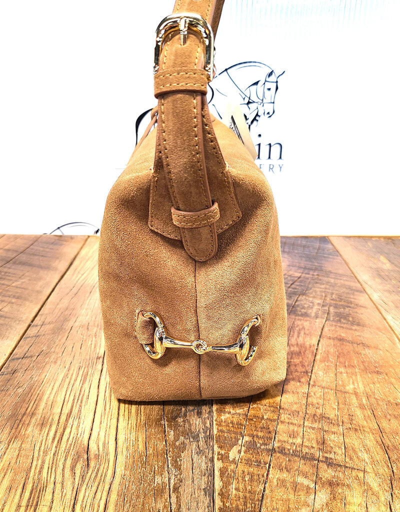 Tucker Tweed Equestrian Tucker Tweed Bethany Bit Bag Milk Chocolate Suede