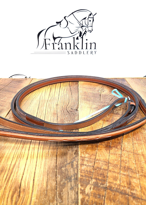 Butet New Butet Rubber Lined Hunter Reins Full Gold