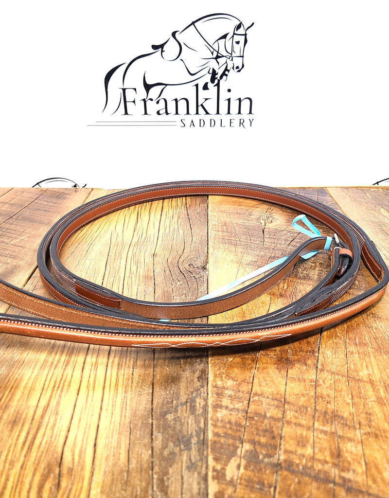 Butet New Butet Rubber Lined Hunter Reins Full Gold