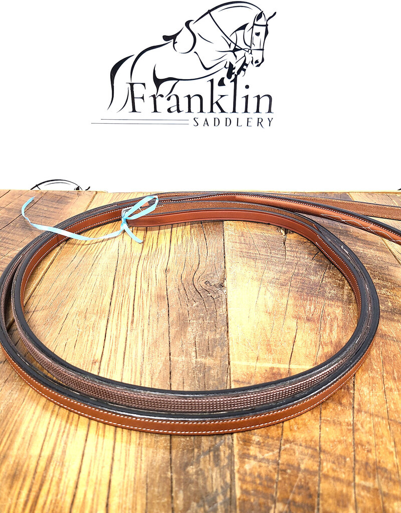 Butet New Butet Rubber Lined Hunter Reins Full Gold