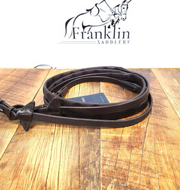 LeMieux LeMieux Magna Grip Rubber Reins Brown/Silver Full