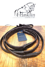 LeMieux LeMieux Magna Grip Rubber Reins Brown/Silver Full