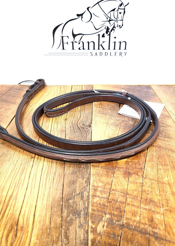 ADT Tack ADT Tack Imperial Raised Fancy Curb Reins Brown