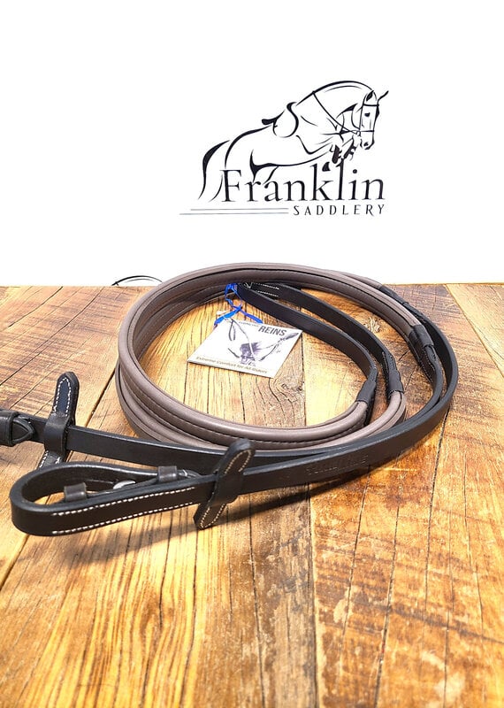 ThinLine Thinline English Reins w/ Stud Hooks Dark Brown 54"