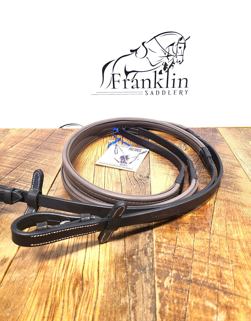 ThinLine Thinline English Reins w/ Stud Hooks Dark Brown 54"
