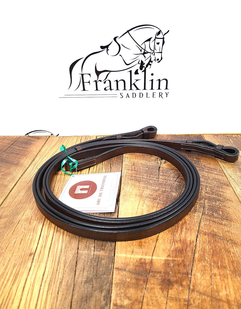 ADT Tack ADT Tack Plain Curb Reins Brown X-Long