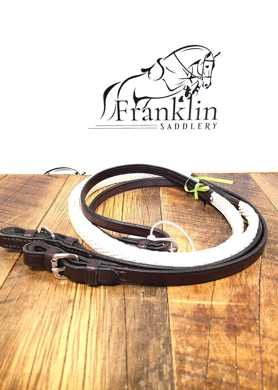Nunn Finer Nunn Finer Soft Grip  White Rubber Reins Oversized