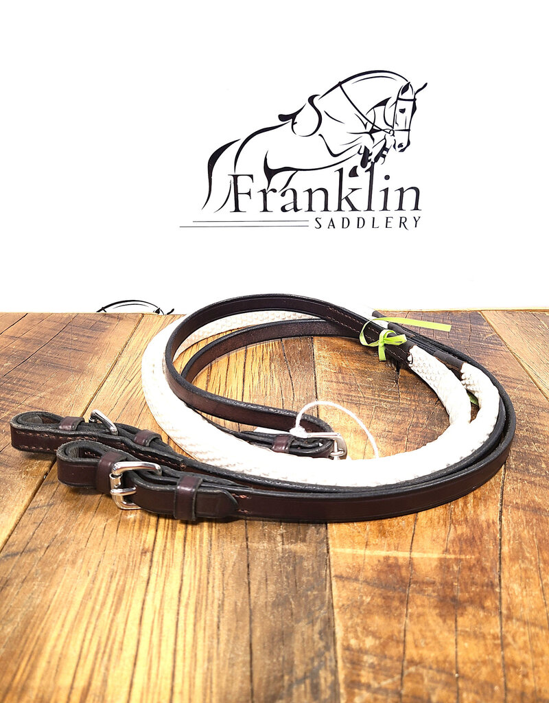 Nunn Finer Nunn Finer Soft Grip  White Rubber Reins Oversized
