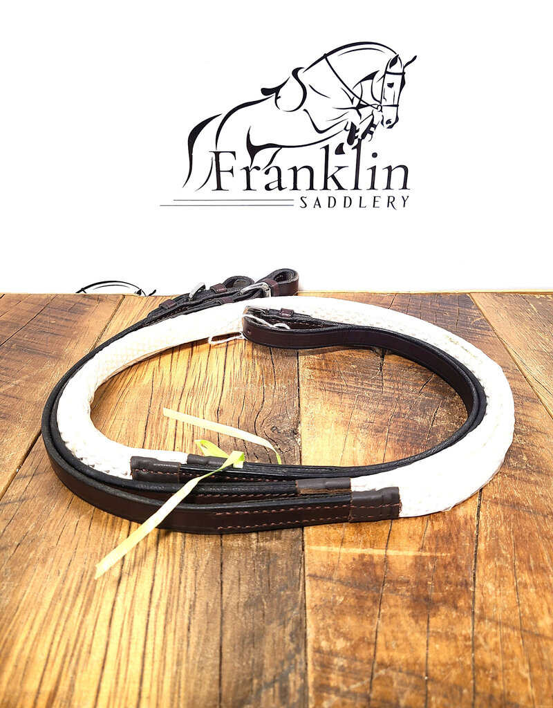 Nunn Finer Nunn Finer Soft Grip  White Rubber Reins Oversized