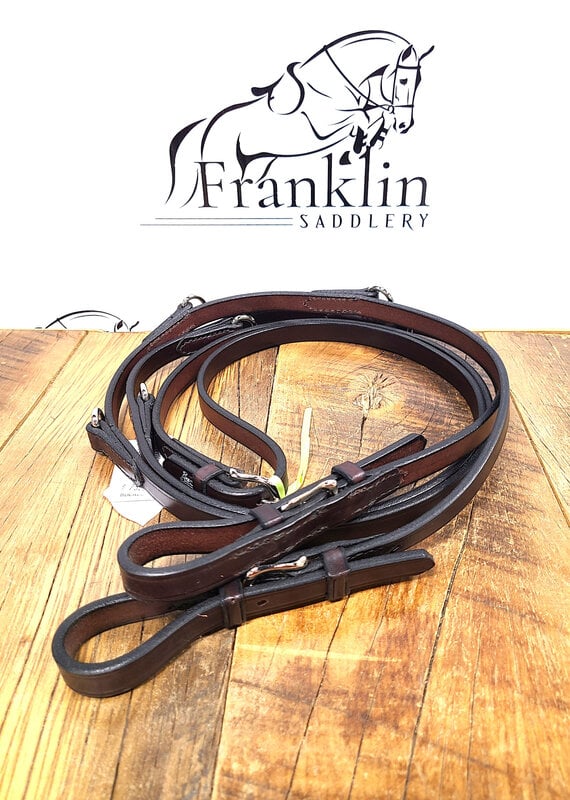 Tory Leather Tory Leather Center Buckle German Martingale Reins Horse Havana