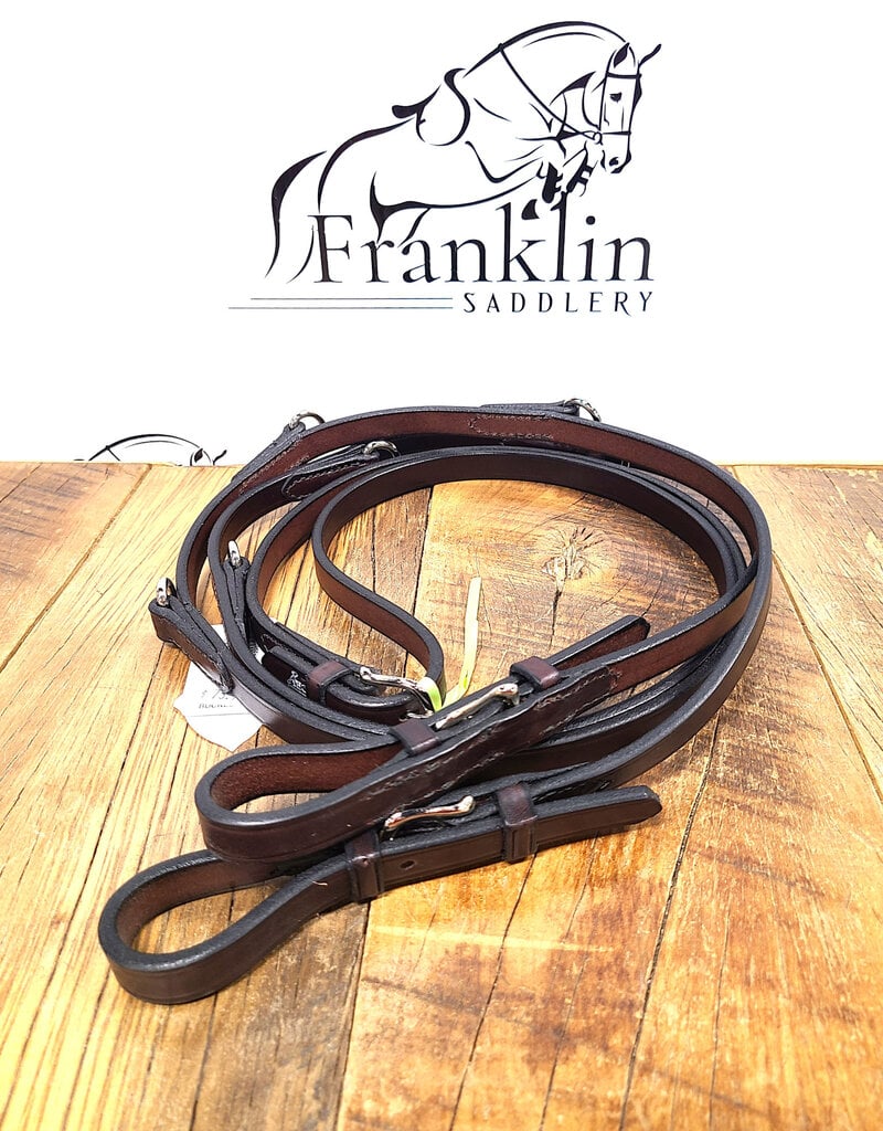 Tory Leather Tory Leather Center Buckle German Martingale Reins Horse Havana