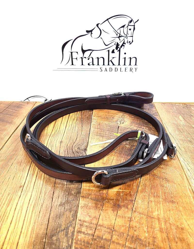 Tory Leather Tory Leather Center Buckle German Martingale Reins Horse Havana