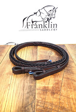 Tory Leather Tory Leather Braided Reins Havana 60"