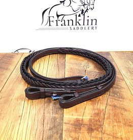 Tory Leather Tory Leather Braided Reins Havana 60"