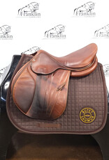 Butet Used Butet Premium Integrated M 17" Seat 2.25 Flap Standard Tree Gold Saddle #864