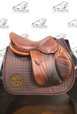 Butet Used Butet Premium Integrated M 17" Seat 2.25 Flap Standard Tree Gold Saddle #864