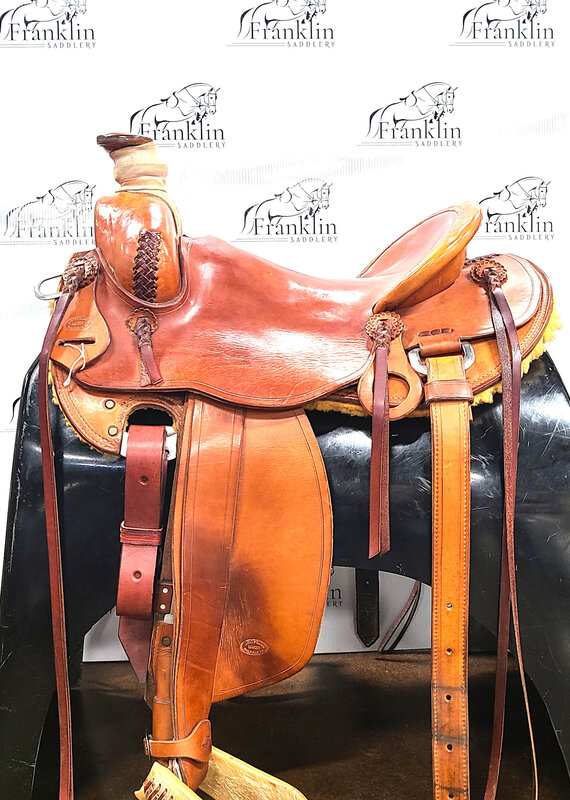 Custom Lucky P Western Ranch Saddle 16" Seat Consignment #866