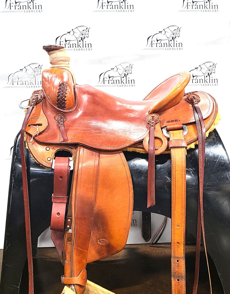 Custom Lucky P Western Ranch Saddle 16" Seat Consignment #866