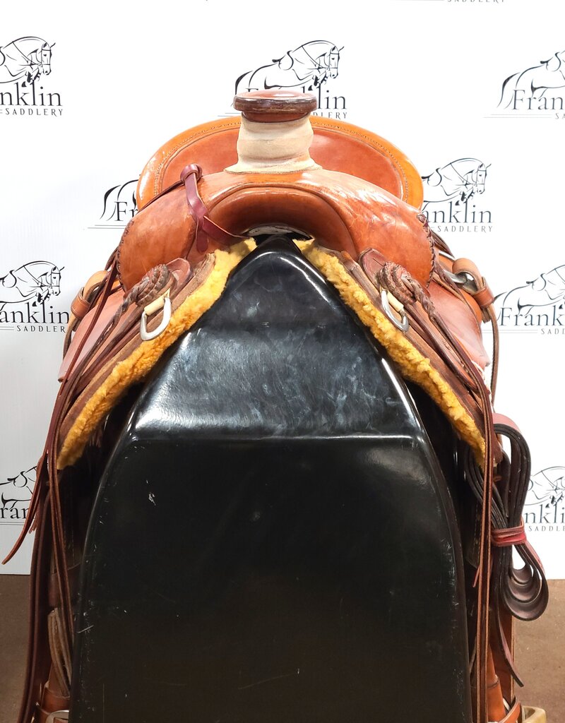 Custom Lucky P Western Ranch Saddle 16" Seat Consignment #866