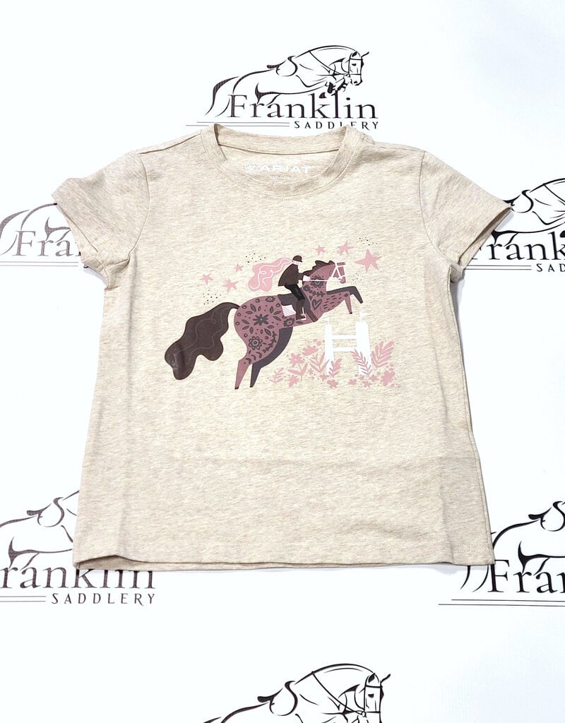 Ariat Ariat Youth Floral Leap Short Sleeve T-Shirt Oatmeal