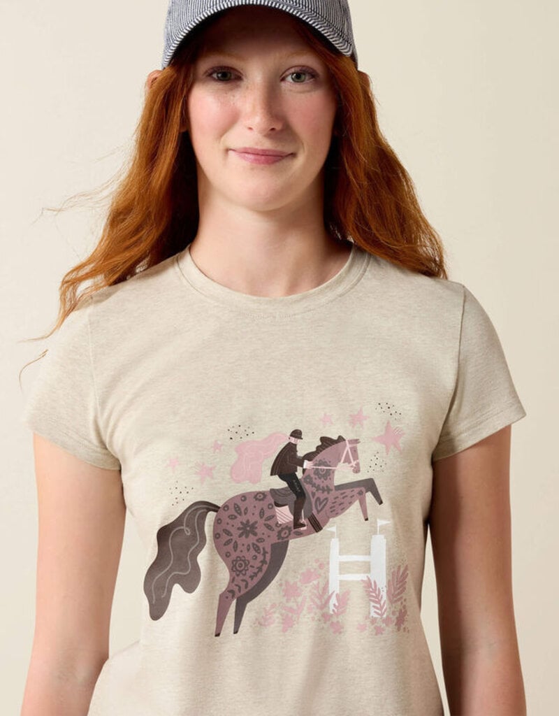 Ariat Ariat Youth Floral Leap Short Sleeve T-Shirt Oatmeal