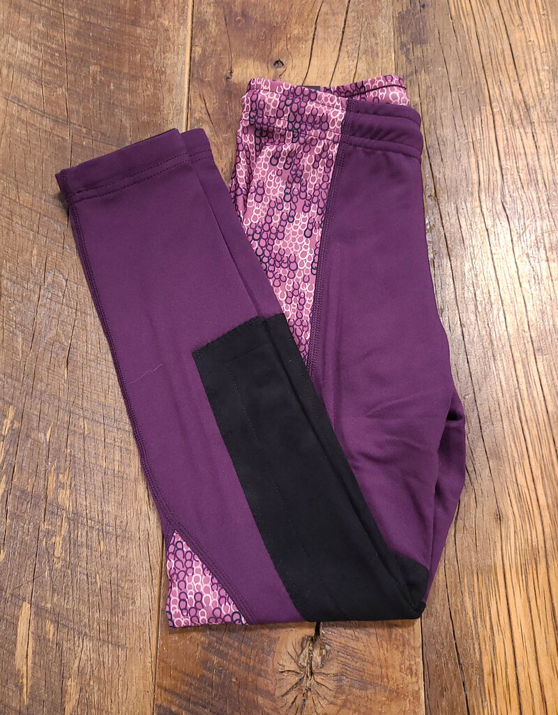 Kerrits Kerrits Kids Knee Patch Performance Tights Plum/Blush Lucky Cascade