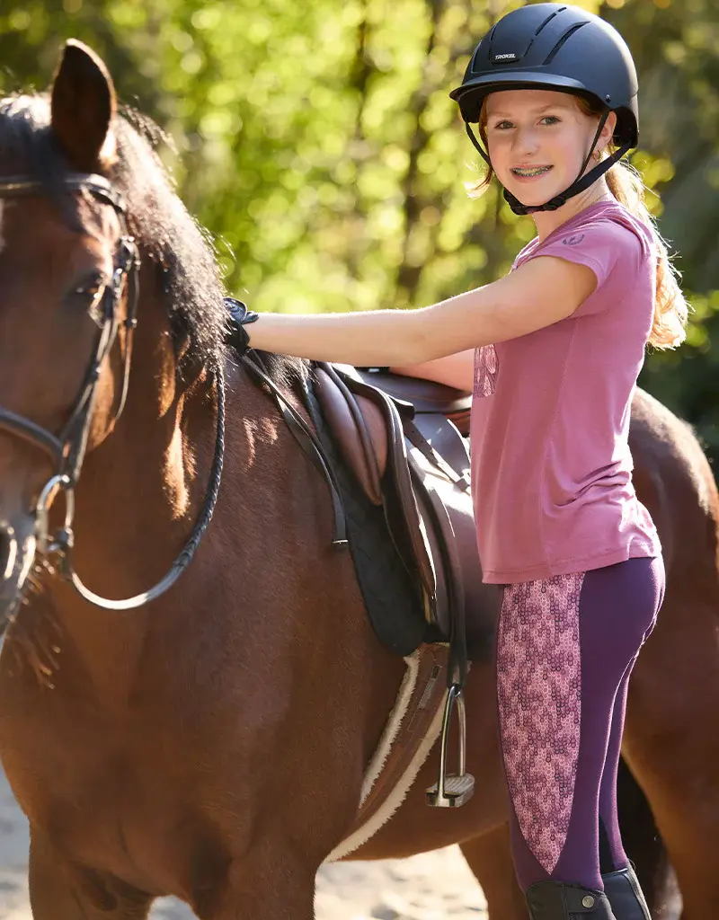 Kerrits Kerrits Kids Knee Patch Performance Tights Plum/Blush Lucky Cascade