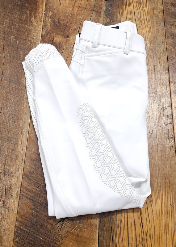 Ariat Ariat Youth Tri Factor Grip Knee Patch Breech White