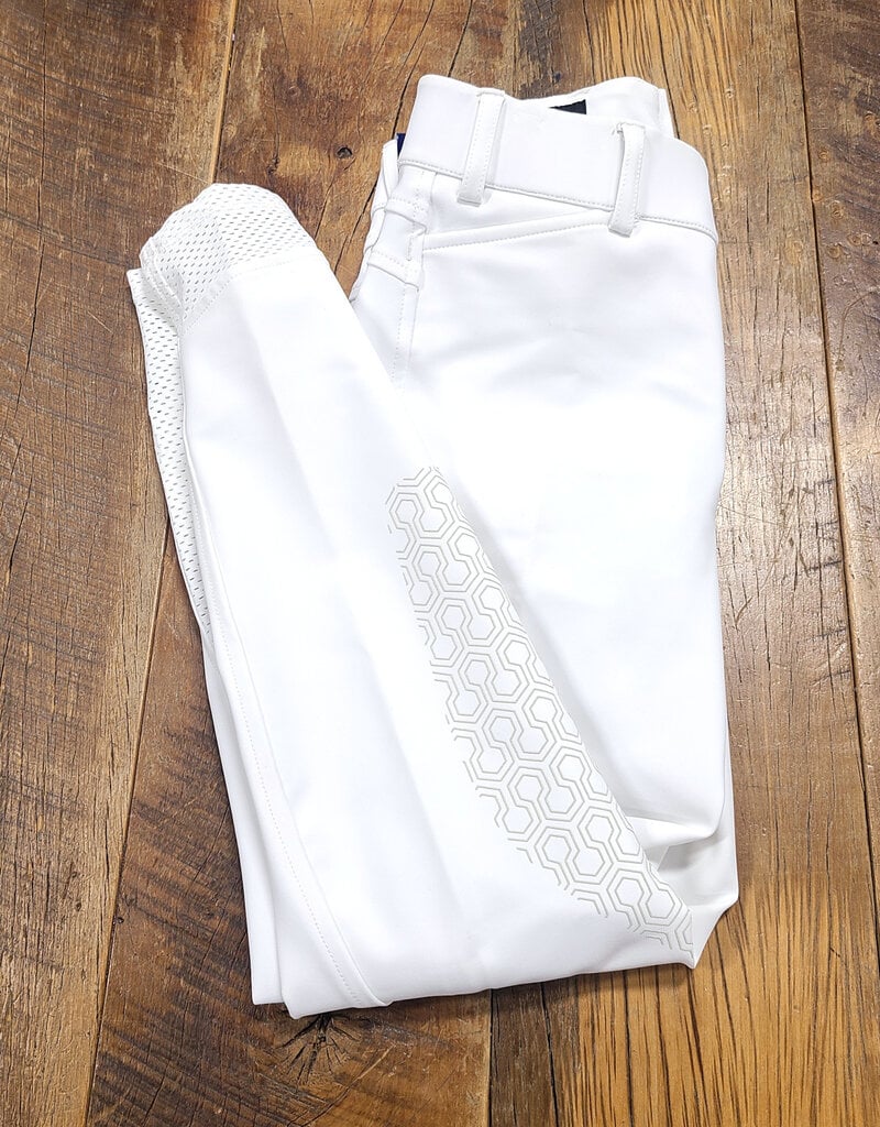 Ariat Ariat Youth Tri Factor Grip Knee Patch Breech White