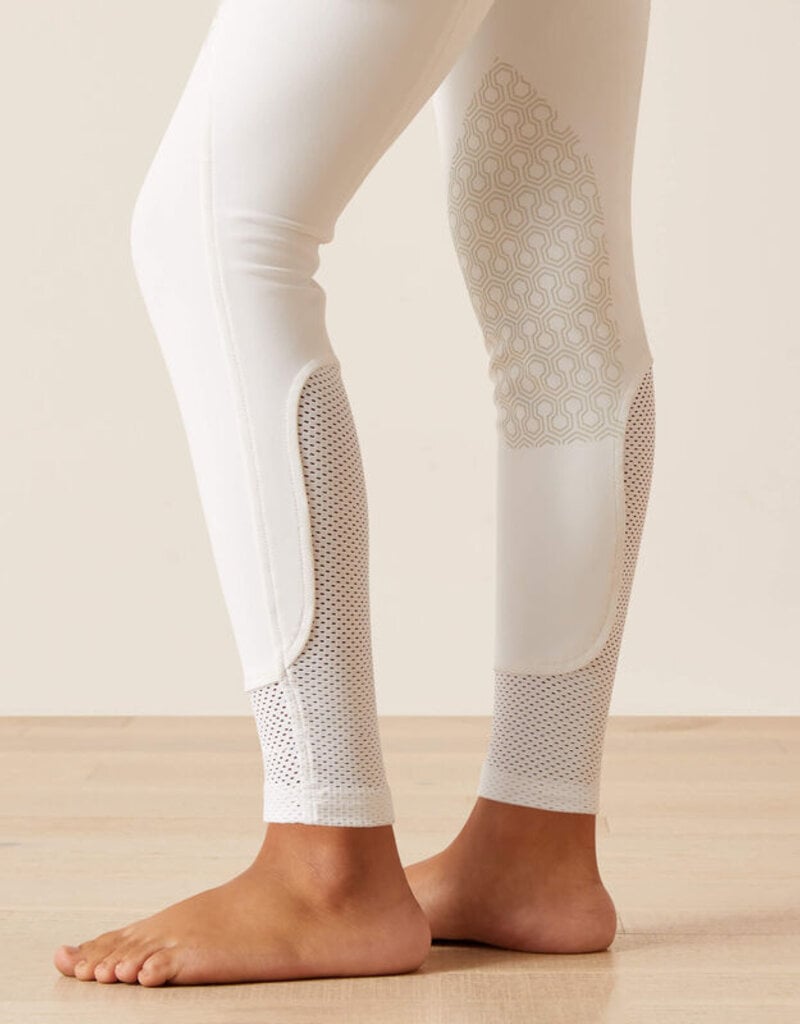 Ariat Ariat Youth Tri Factor Grip Knee Patch Breech White