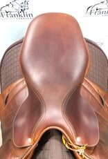 Used Butet L 17" Comfort Seat 2 Flap Standard Tree Gold Saddle Consignment #868