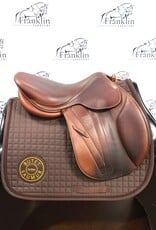 Used Butet L 17" Comfort Seat 2 Flap Standard Tree Gold Saddle Consignment #868