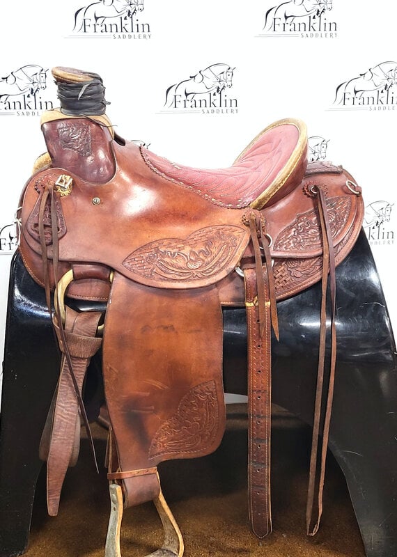 Fred McLaughlin Custom Roping Saddle 16" Seat Consignment #880