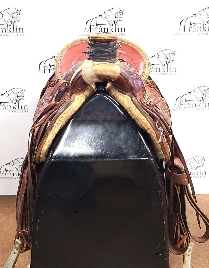 Fred McLaughlin Custom Roping Saddle 16" Seat Consignment #880
