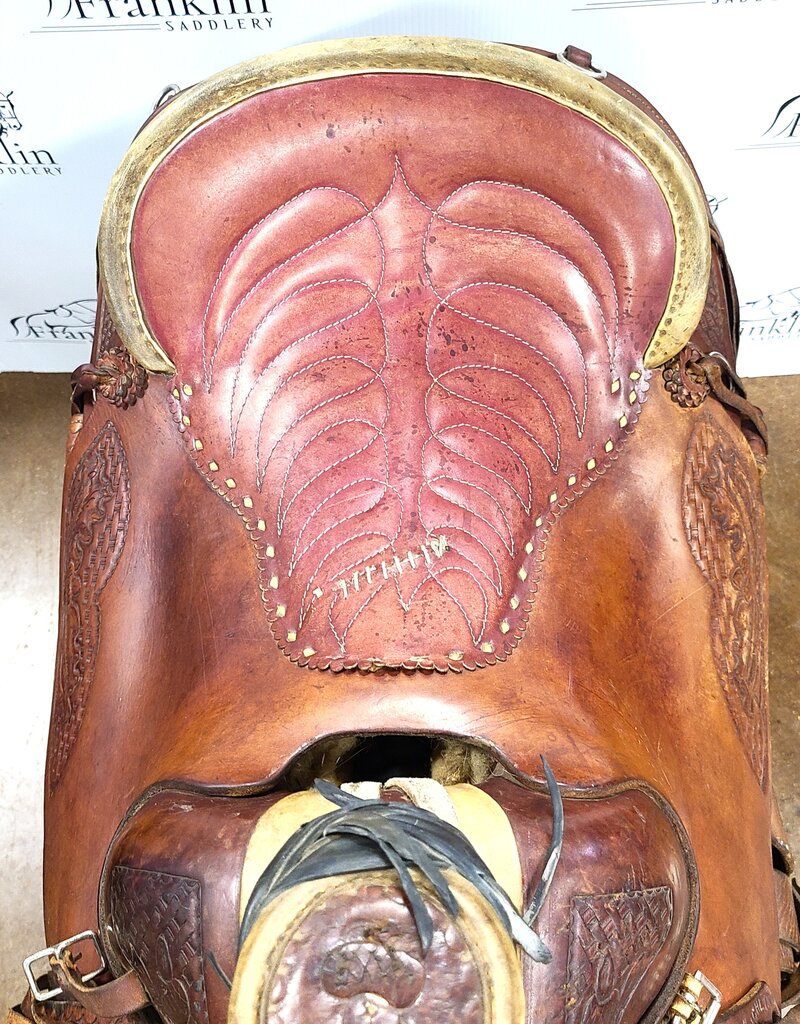 Fred McLaughlin Custom Roping Saddle 16" Seat Consignment #880