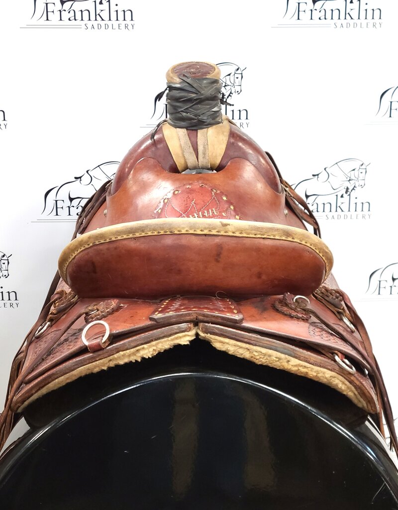 Fred McLaughlin Custom Roping Saddle 16" Seat Consignment #880