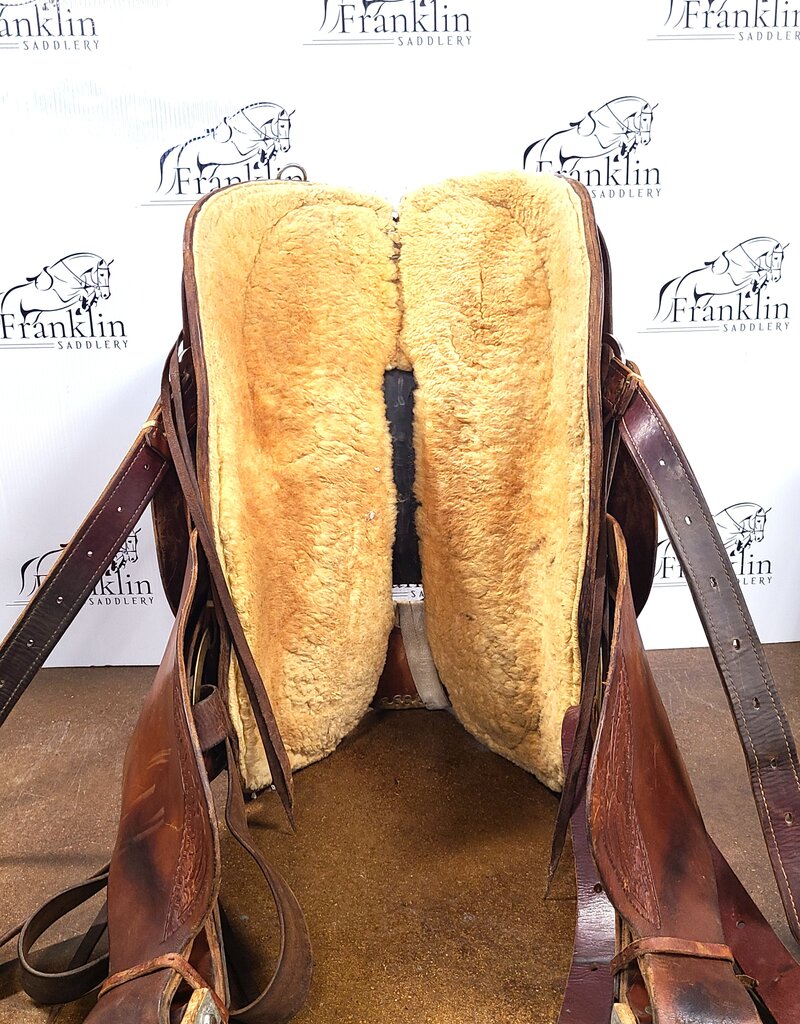 Fred McLaughlin Custom Roping Saddle 16" Seat Consignment #880