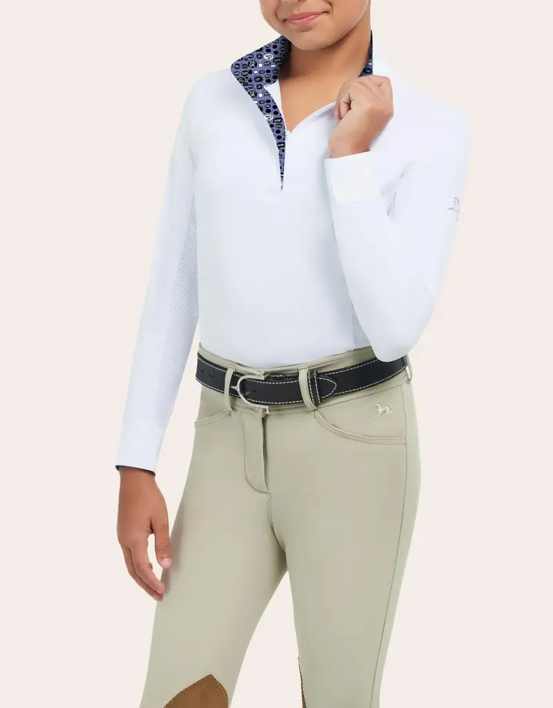 RJ Classics RJ Classics Tori Jr LS Show Shirt Girl Talk White