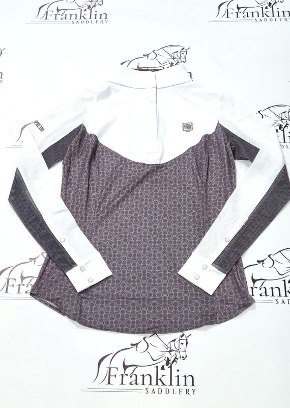 Romfh Romfh Infinity Printed Ladies Long Sleeve Show Shirt Dark Grey Lucky Shoes