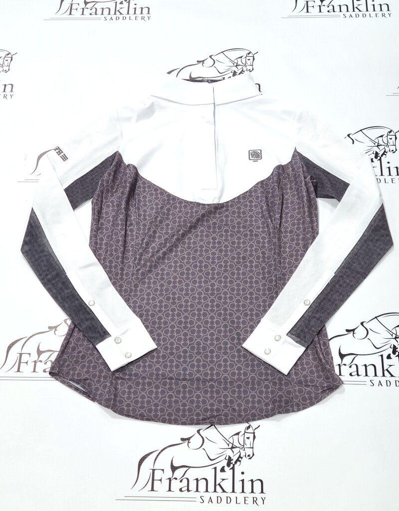 Romfh Romfh Infinity Printed Ladies Long Sleeve Show Shirt Dark Grey Lucky Shoes