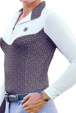 Romfh Romfh Infinity Printed Ladies Long Sleeve Show Shirt Dark Grey Lucky Shoes